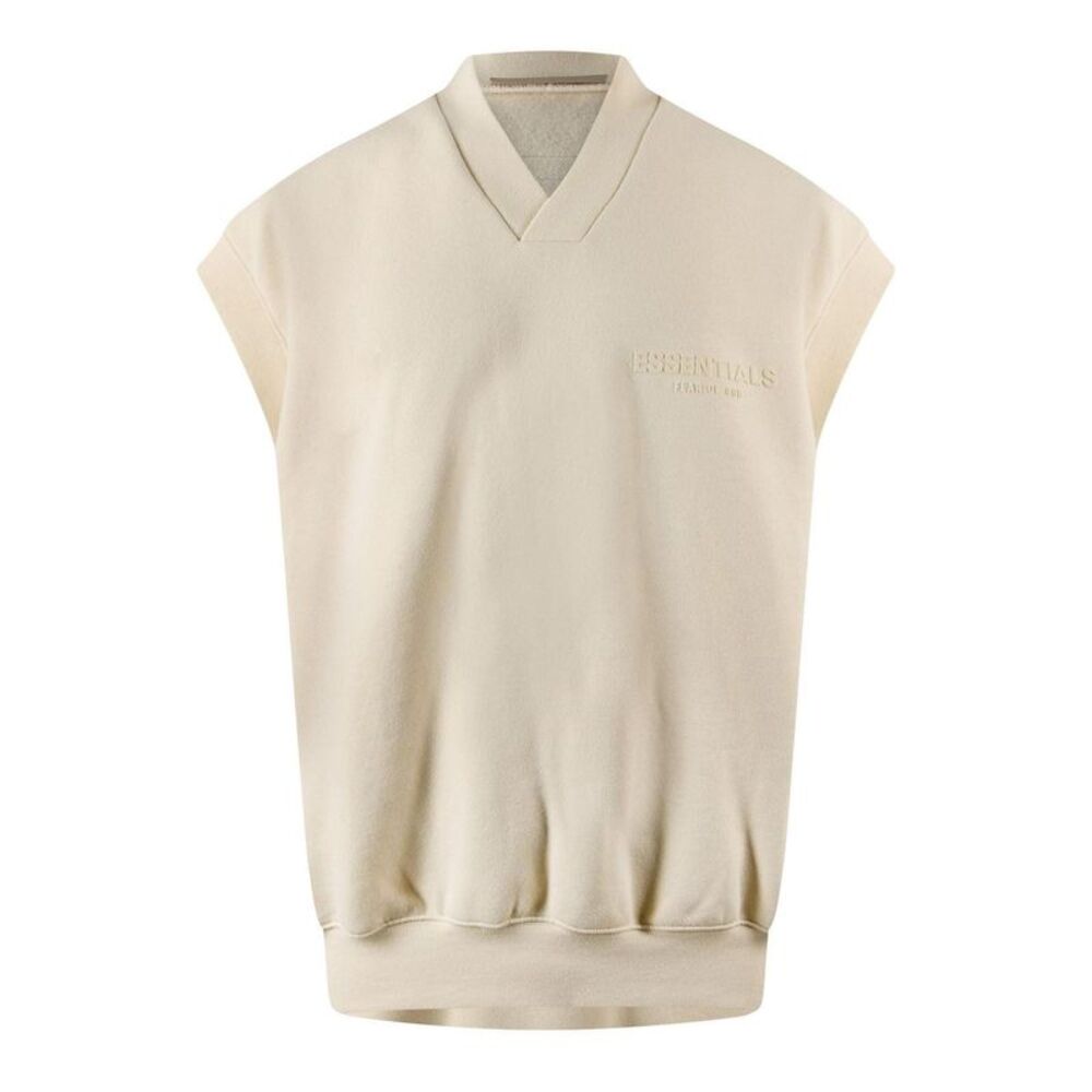 Fear Of God Essentials Mens Knitted Sweater Vest / Eggshell